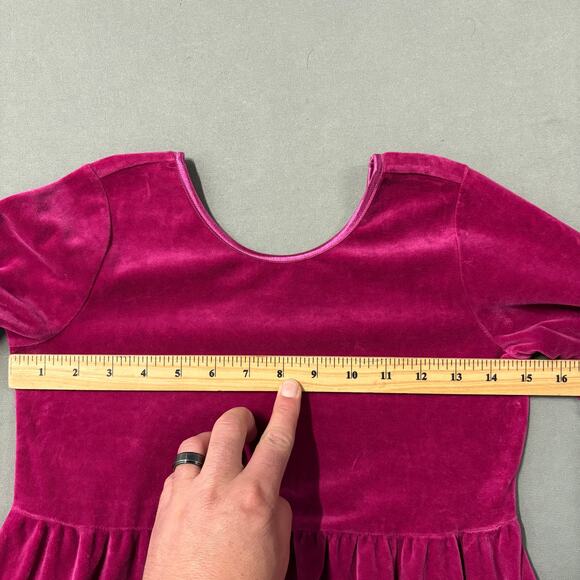 Bundle‎ HANNA ANDERSON Girls Velour Skater Dress & Ruffle Popover Size 10 - Picture 13 of 16